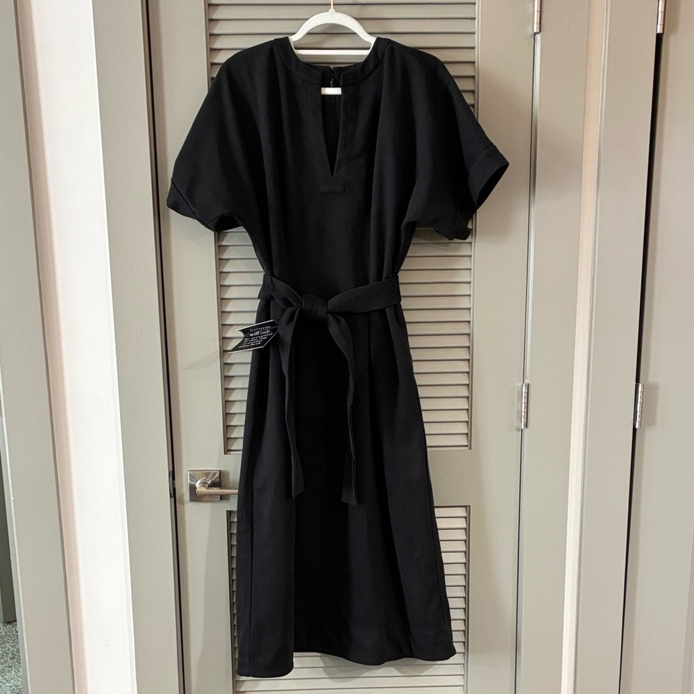 NWT Tuckernuck Black faux Suede midi Dress Sz S - Picture 2 of 9